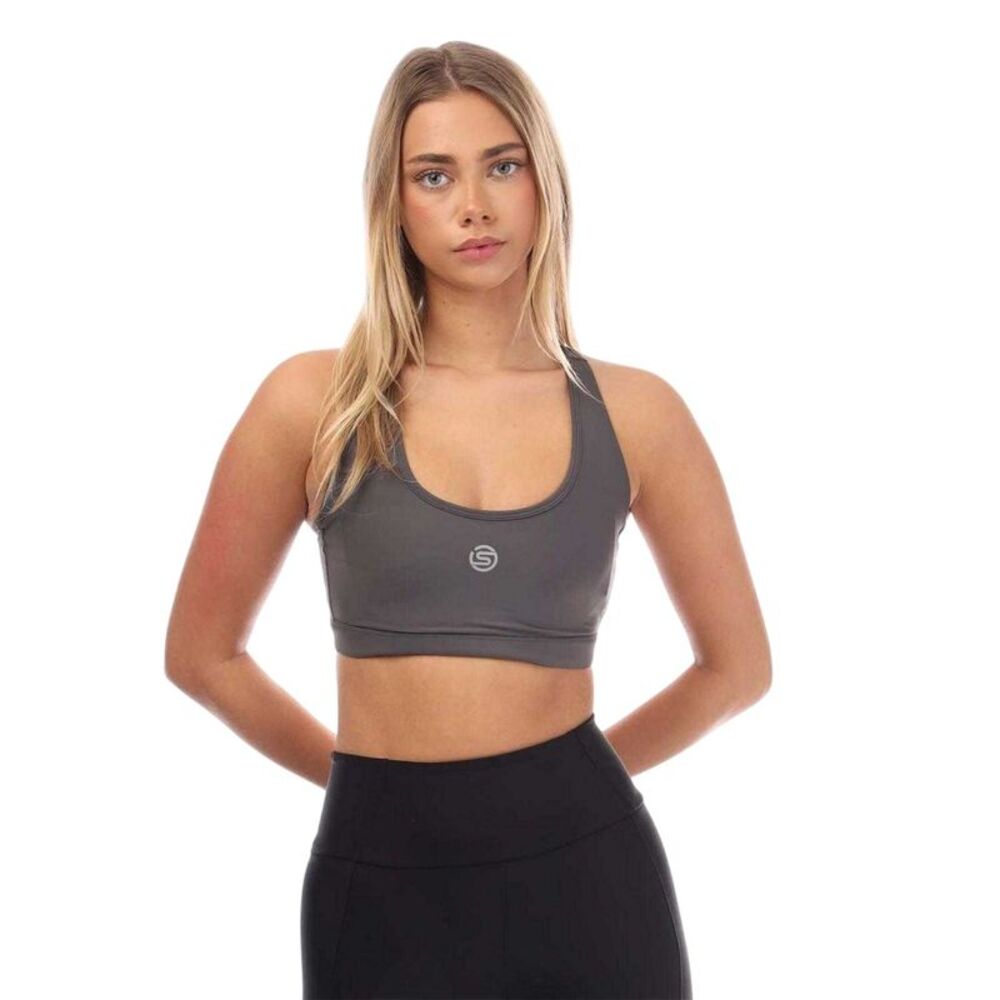 Skins Womens/Ladies Series-3 Sports Bra / Charcoal